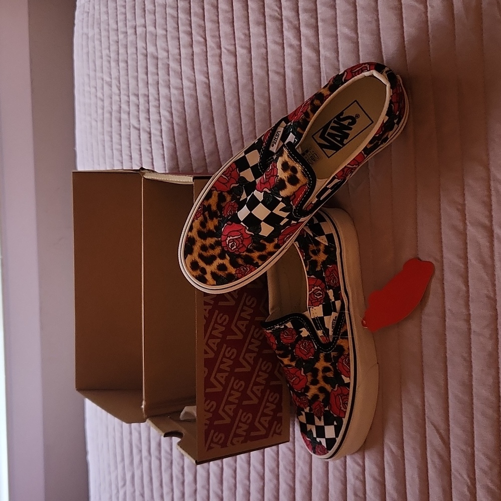 Vans.   Roses, animal print, checkered very fun pattern